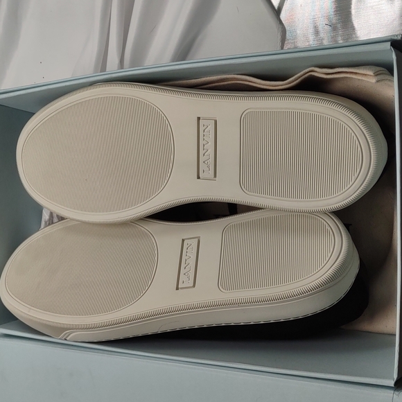 Lanvin Men's Sneakers, DBB1 Suede & Black Patent Leather - Picture 8 of 16